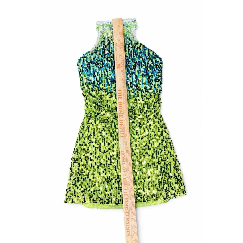 Revolution Dancewear Green Sequin Lyrical Costume Youth Child Smal